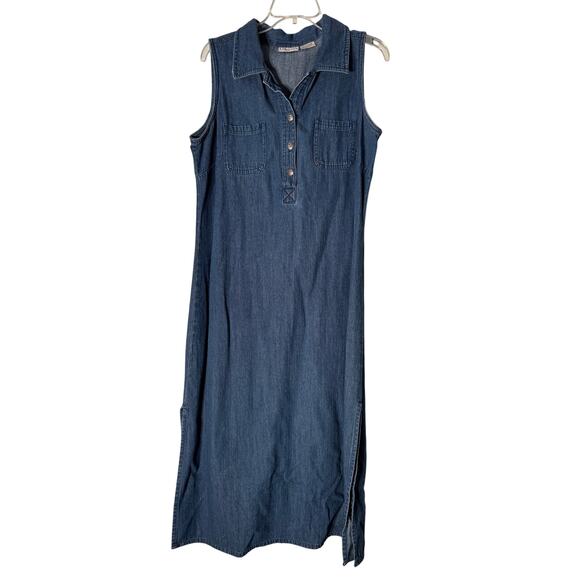 Basic Editions Y2K Jean Dress Women's Size Large - Picture 1 of 3